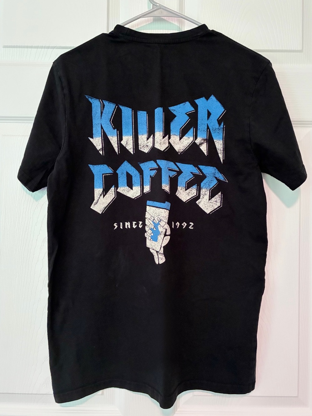 Dutch Bros Black Short Sleeve Logo Tee with Blue Accent